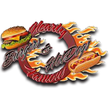 Nearly Famous Burgers and Hot Dogs Logo